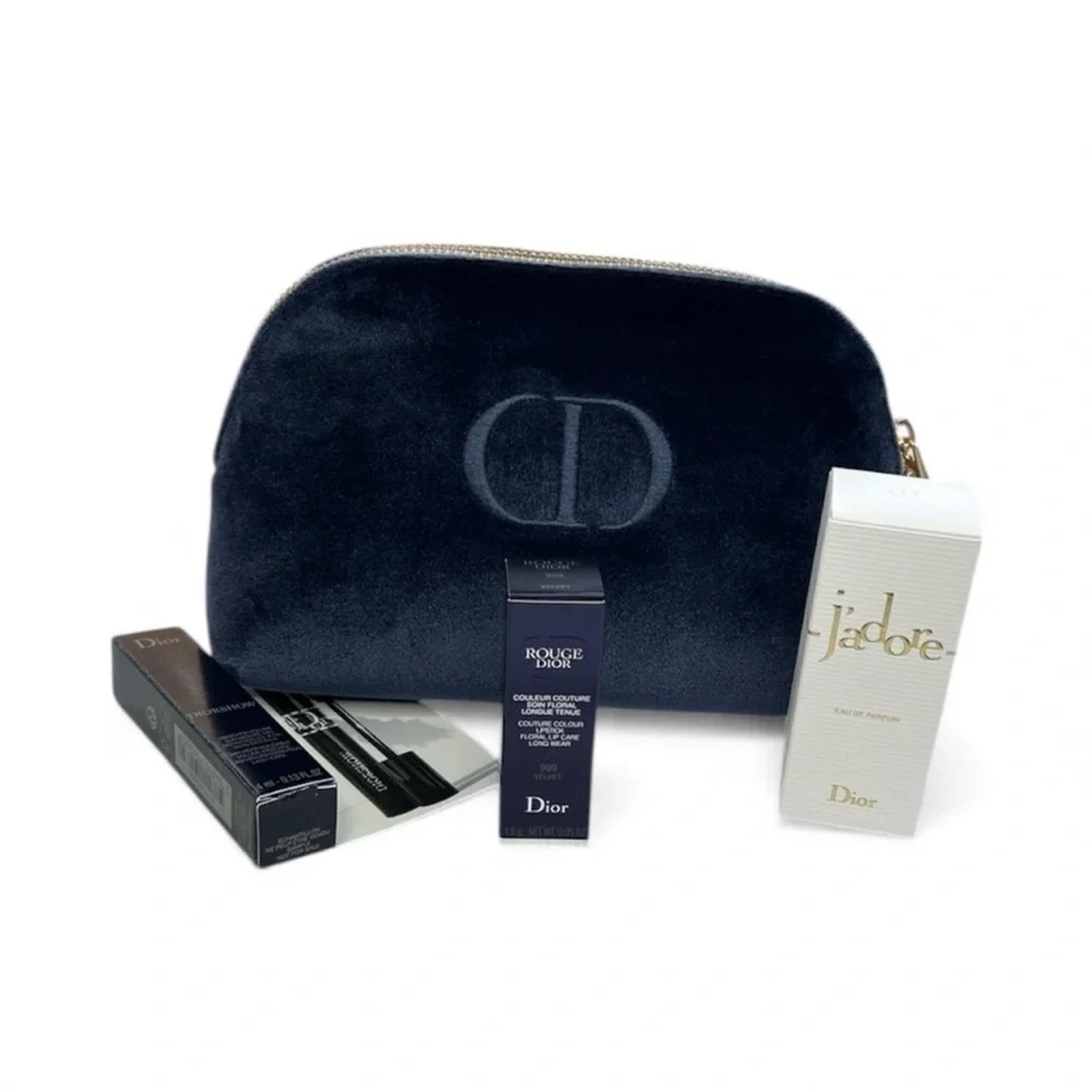 Dior Beauty Cosmetic Pouch, J’adore, Mascara and Lipstick Gift Set NWT